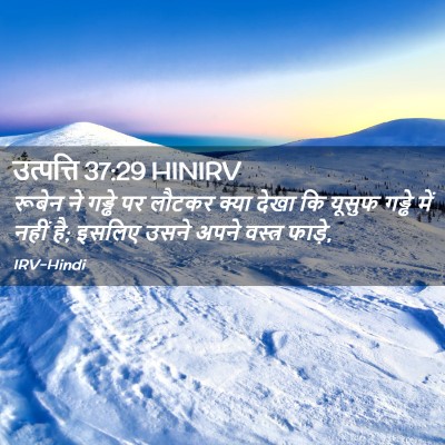 Picture 02 - उत्पत्ति 37:29 HINIRV - रूबेन ने गड्ढे पर - Bible Verse Picture