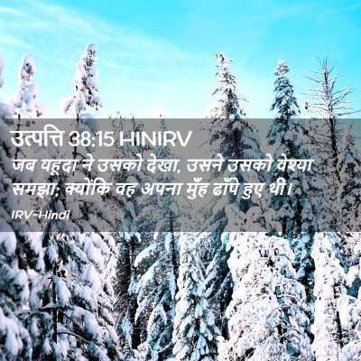 Picture 02 - उत्पत्ति 38:15 HINIRV - जब यहूदा ने उसको - Bible Verse Picture