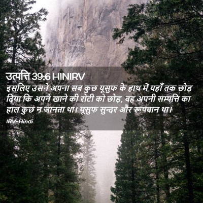 Picture 02 - उत्पत्ति 39:6 HINIRV - इसलिए उसने अपना सब - Bible Verse Picture