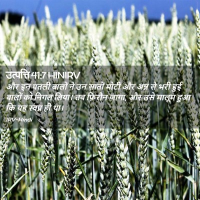 Picture 02 - उत्पत्ति 41:7 HINIRV - और इन पतली बालों ने - Bible Verse Picture