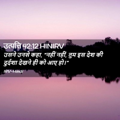 Picture 02 - उत्पत्ति 42:12 HINIRV - उसने उनसे कहा, - Bible Verse Picture