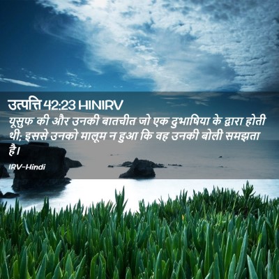 Picture 02 - उत्पत्ति 42:23 HINIRV - यूसुफ की और उनकी - Bible Verse Picture