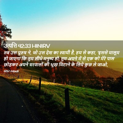 Picture 02 - उत्पत्ति 42:33 HINIRV - तब उस पुरुष ने, जो - Bible Verse Picture