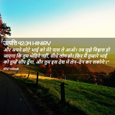 Picture 02 - उत्पत्ति 42:34 HINIRV - और अपने छोटे भाई को - Bible Verse Picture