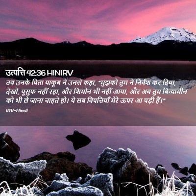 Picture 02 - उत्पत्ति 42:36 HINIRV - तब उनके पिता याकूब - Bible Verse Picture
