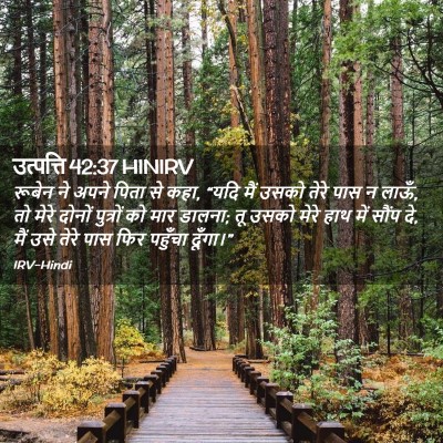 Picture 02 - उत्पत्ति 42:37 HINIRV - रूबेन ने अपने पिता - Bible Verse Picture