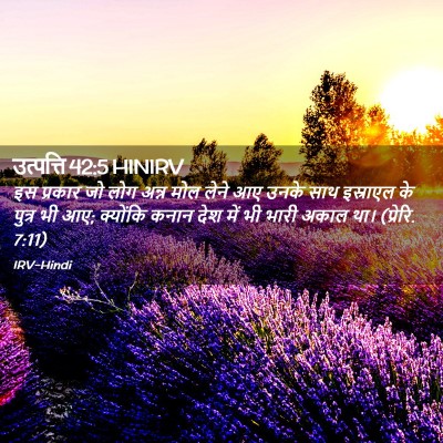 Picture 02 - उत्पत्ति 42:5 HINIRV - इस प्रकार जो लोग - Bible Verse Picture