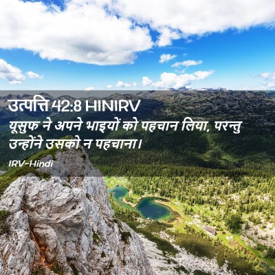 Picture 02 - उत्पत्ति 42:8 HINIRV - यूसुफ ने अपने - Bible Verse Picture