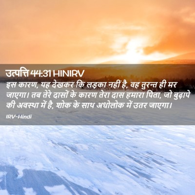 Picture 02 - उत्पत्ति 44:31 HINIRV - इस कारण, यह देखकर - Bible Verse Picture