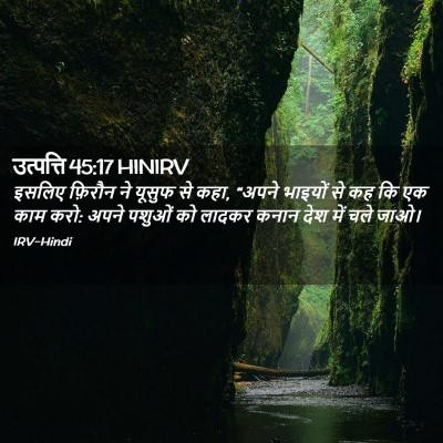 Picture 02 - उत्पत्ति 45:17 HINIRV - इसलिए फ़िरौन ने - Bible Verse Picture