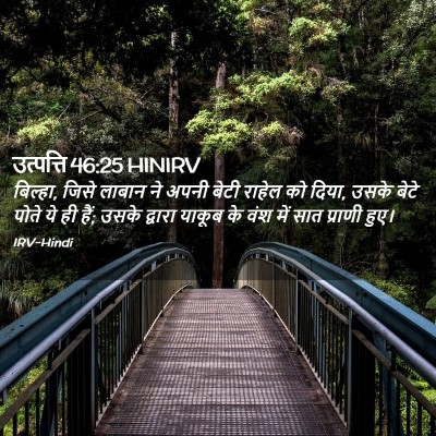 Picture 02 - उत्पत्ति 46:25 HINIRV - बिल्हा, जिसे लाबान - Bible Verse Picture