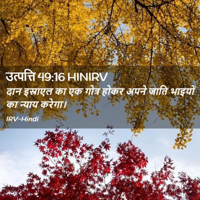 Picture 02 - उत्पत्ति 49:16 HINIRV - दान इस्राएल का एक - Bible Verse Picture