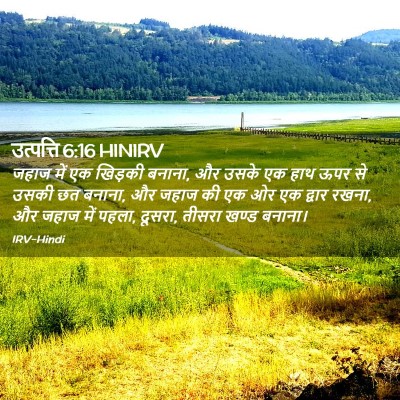 Picture 02 - उत्पत्ति 6:16 HINIRV - जहाज में एक खिड़की - Bible Verse Picture