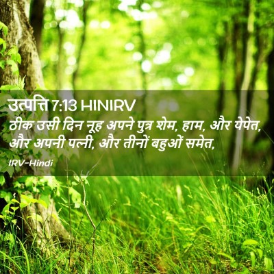 Picture 02 - उत्पत्ति 7:13 HINIRV - ठीक उसी दिन नूह - Bible Verse Picture
