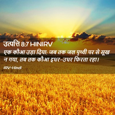 Picture 02 - उत्पत्ति 8:7 HINIRV - एक कौआ उड़ा दिया: - Bible Verse Picture
