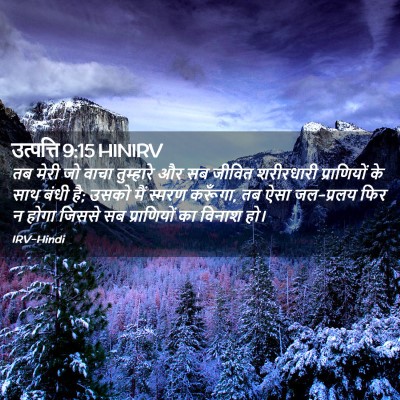 Picture 02 - उत्पत्ति 9:15 HINIRV - तब मेरी जो वाचा - Bible Verse Picture