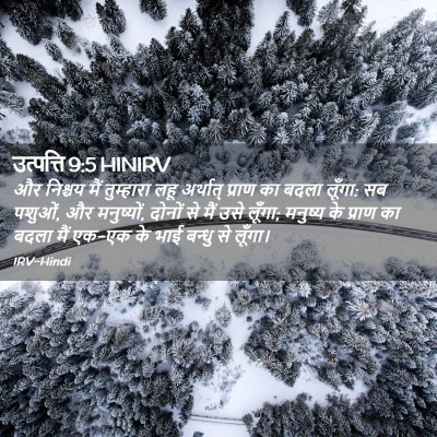 Picture 02 - उत्पत्ति 9:5 HINIRV - और निश्चय मैं - Bible Verse Picture
