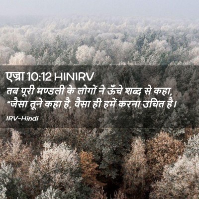 Picture 02 - एज्रा 10:12 HINIRV - तब पूरी मण्डली के - Bible Verse Picture