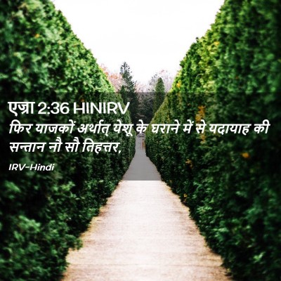 Picture 02 - एज्रा 2:36 HINIRV - फिर याजकों - Bible Verse Picture