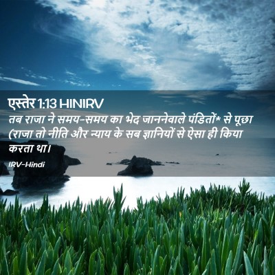 Picture 02 - एस्तेर 1:13 HINIRV - तब राजा ने समय-समय - Bible Verse Picture