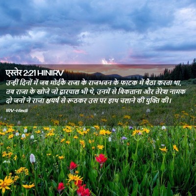 Picture 02 - एस्तेर 2:21 HINIRV - उन्हीं दिनों में - Bible Verse Picture