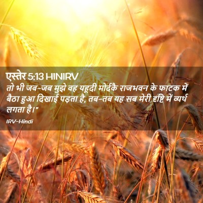 Picture 02 - एस्तेर 5:13 HINIRV - तो भी जब-जब मुझे वह - Bible Verse Picture