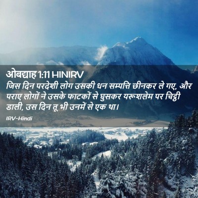 Picture 02 - ओबद्याह 1:11 HINIRV - जिस दिन परदेशी लोग - Bible Verse Picture