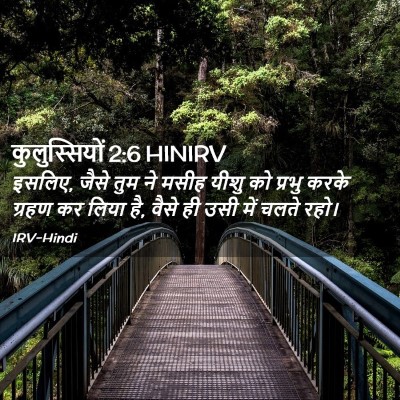 Picture 02 - कुलुस्सियों 2:6 HINIRV - इसलिए, जैसे तुम ने - Bible Verse Picture