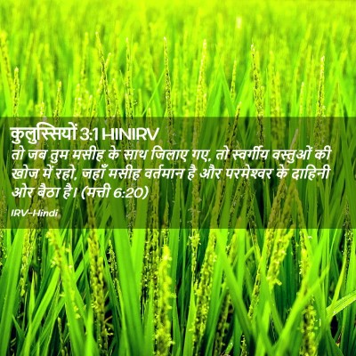 Picture 02 - कुलुस्सियों 3:1 HINIRV - तो जब तुम मसीह के - Bible Verse Picture