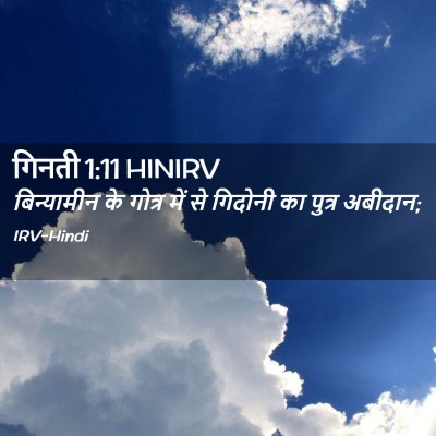 Picture 02 - गिनती 1:11 HINIRV - बिन्यामीन के - Bible Verse Picture