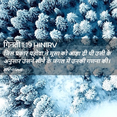 Picture 02 - गिनती 1:19 HINIRV - जिस प्रकार यहोवा - Bible Verse Picture