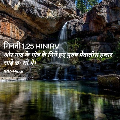 Picture 02 - गिनती 1:25 HINIRV - और गाद के गोत्र के - Bible Verse Picture