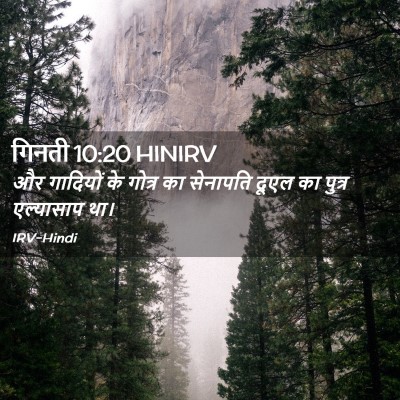 Picture 02 - गिनती 10:20 HINIRV - और गादियों के - Bible Verse Picture