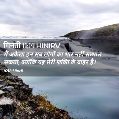 Picture 02 - गिनती 11:14 HINIRV - मैं अकेला इन सब - Bible Verse Picture