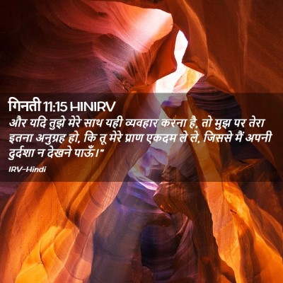 Picture 02 - गिनती 11:15 HINIRV - और यदि तुझे मेरे - Bible Verse Picture