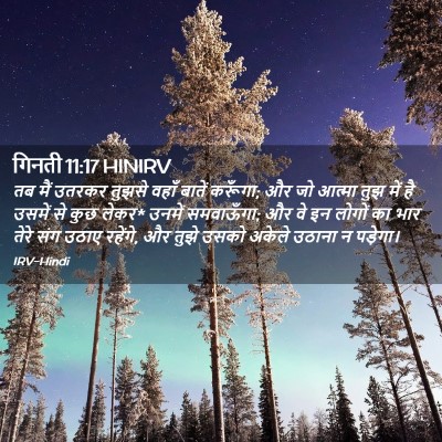 Picture 02 - गिनती 11:17 HINIRV - तब मैं उतरकर तुझसे - Bible Verse Picture