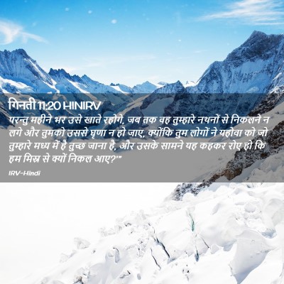 Picture 02 - गिनती 11:20 HINIRV - परन्तु महीने भर - Bible Verse Picture