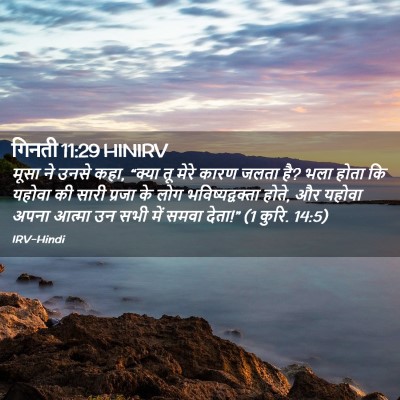 Picture 02 - गिनती 11:29 HINIRV - मूसा ने उनसे कहा, - Bible Verse Picture