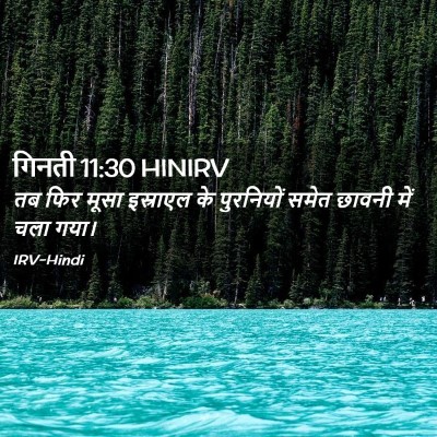 Picture 02 - गिनती 11:30 HINIRV - तब फिर मूसा - Bible Verse Picture