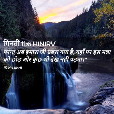 Picture 02 - गिनती 11:6 HINIRV - परन्तु अब हमारा जी - Bible Verse Picture