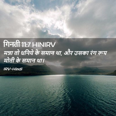 Picture 02 - गिनती 11:7 HINIRV - मन्ना तो धनिये के - Bible Verse Picture
