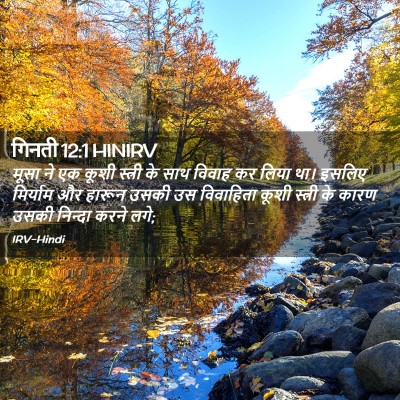 Picture 02 - गिनती 12:1 HINIRV - मूसा ने एक कूशी - Bible Verse Picture