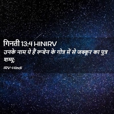 Picture 02 - गिनती 13:4 HINIRV - उनके नाम ये हैं - Bible Verse Picture