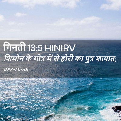 Picture 02 - गिनती 13:5 HINIRV - शिमोन के गोत्र में - Bible Verse Picture