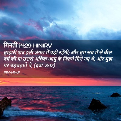 Picture 02 - गिनती 14:29 HINIRV - तुम्हारी शव इसी - Bible Verse Picture