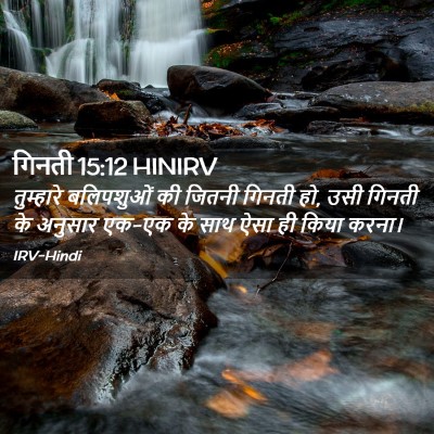 Picture 02 - गिनती 15:12 HINIRV - तुम्हारे बलिपशुओं - Bible Verse Picture