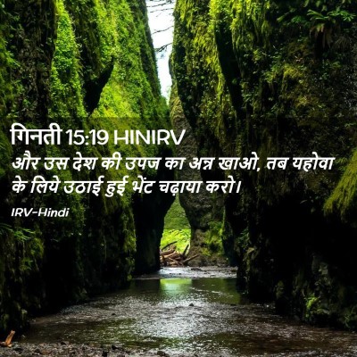 Picture 02 - गिनती 15:19 HINIRV - और उस देश की उपज का - Bible Verse Picture