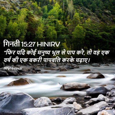Picture 02 - गिनती 15:27 HINIRV - “फिर यदि कोई - Bible Verse Picture