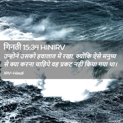 Picture 02 - गिनती 15:34 HINIRV - उन्होंने उसको - Bible Verse Picture