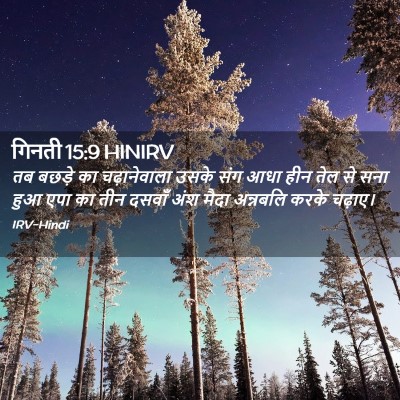 Picture 02 - गिनती 15:9 HINIRV - तब बछड़े का - Bible Verse Picture
